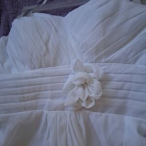 May Queen White Strapless Gown